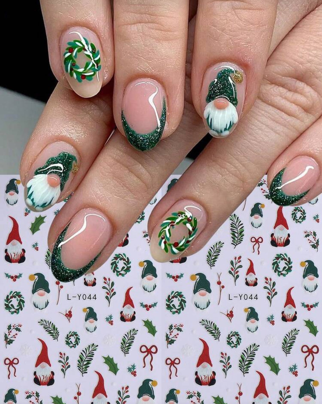 Stickers de navidad verde duende