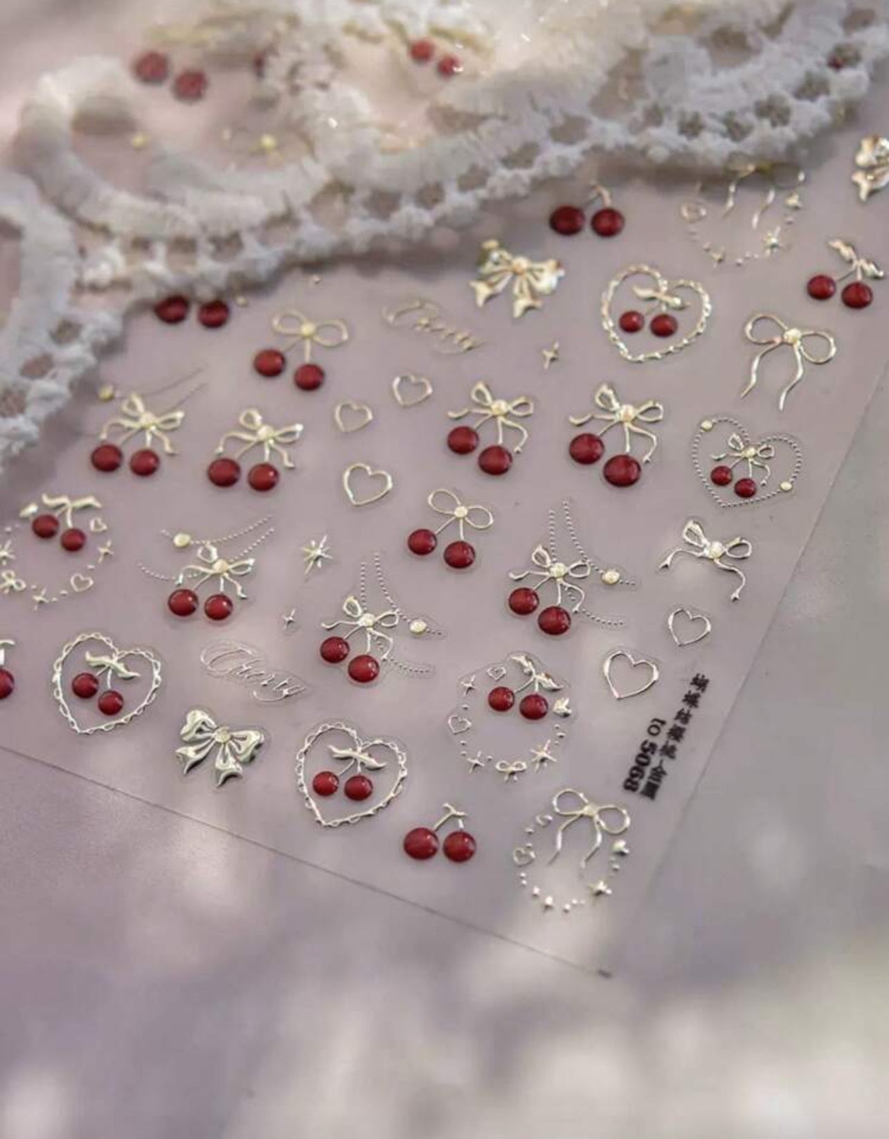 Stickes corazón cereza