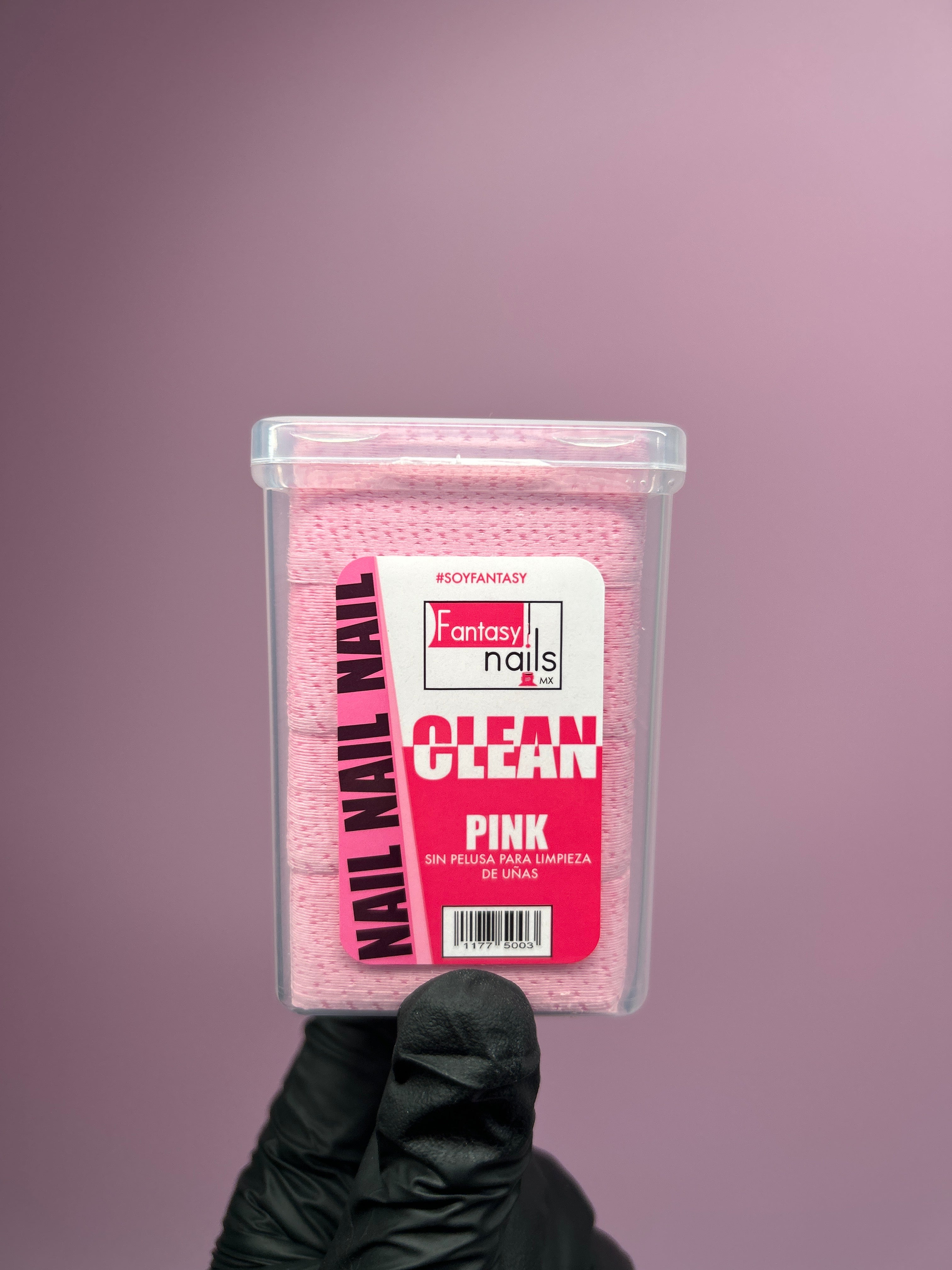 Contenedor Toallitas wipes rosas cuadrada fantasy nails
