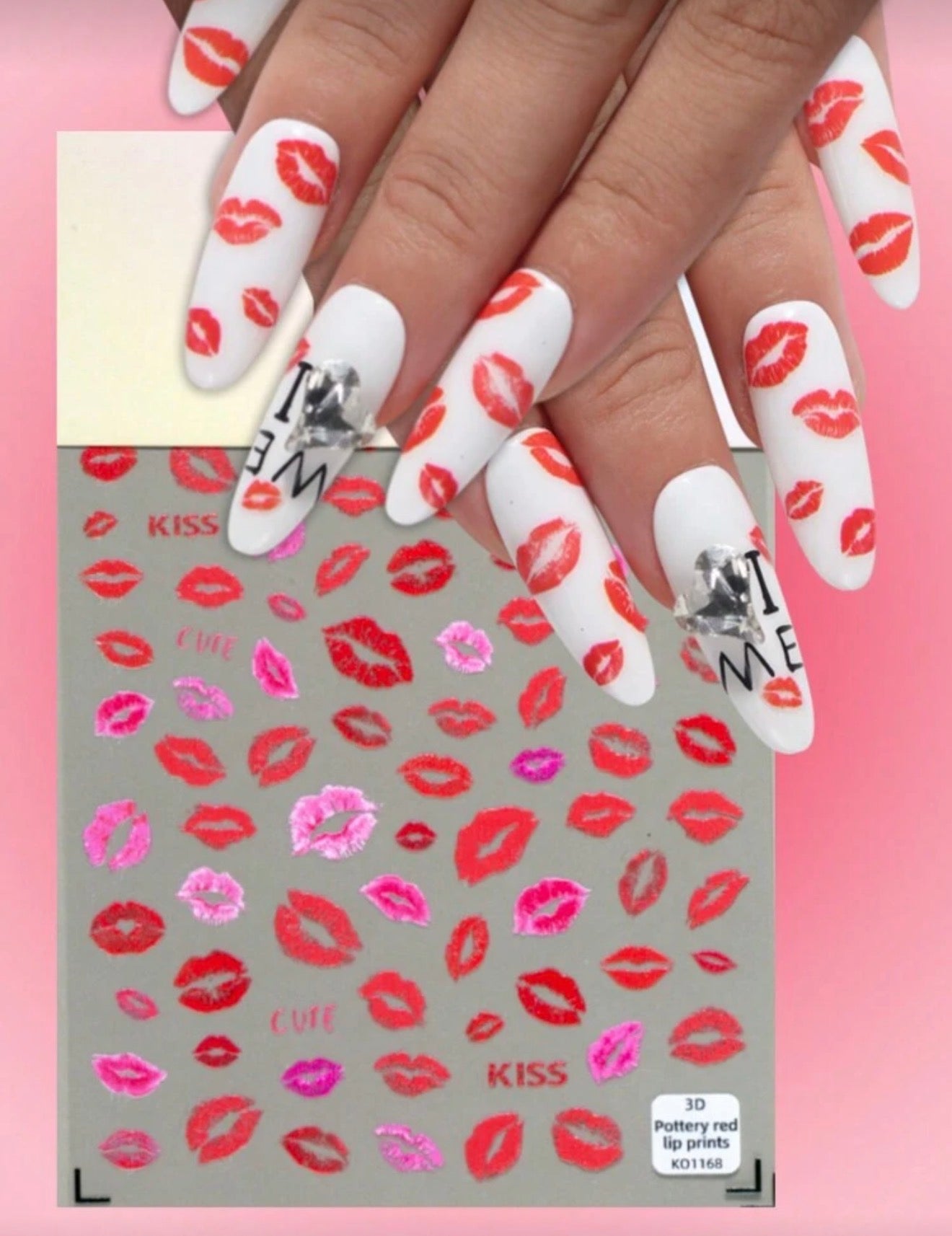 Stickers de besos con relieve KO168