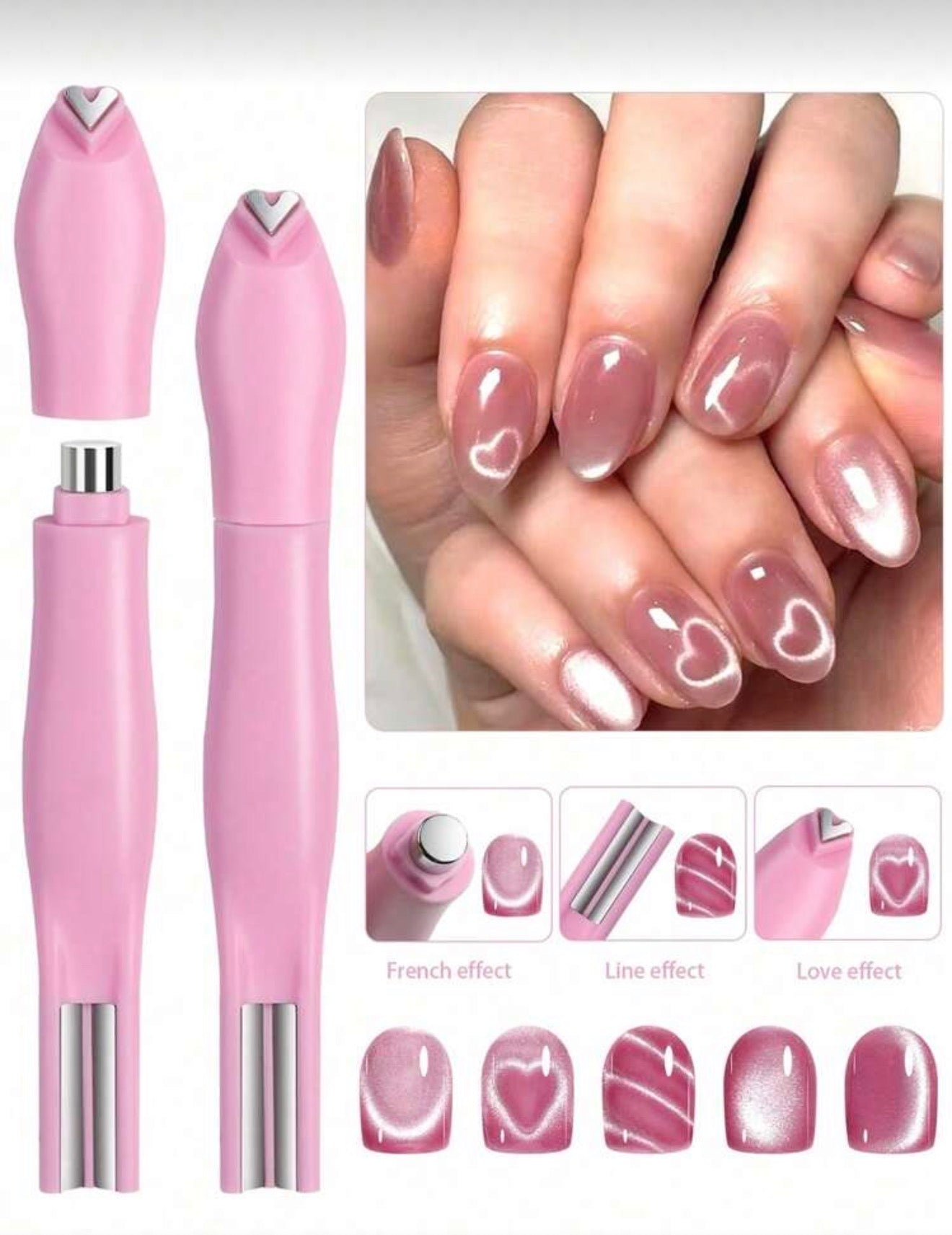 Imán de corazón rosa