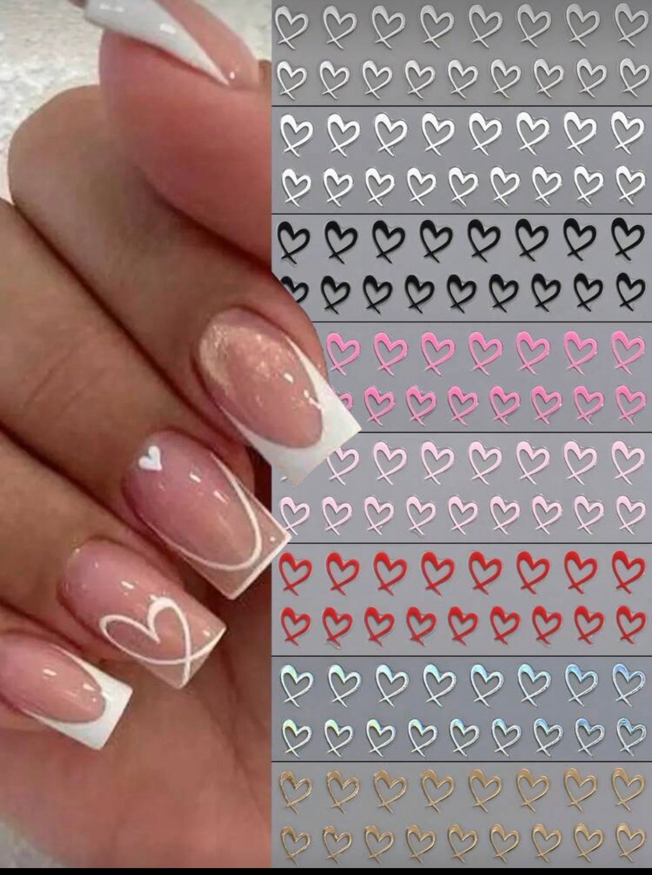 Sticker de corazón 8 tonos diferentes