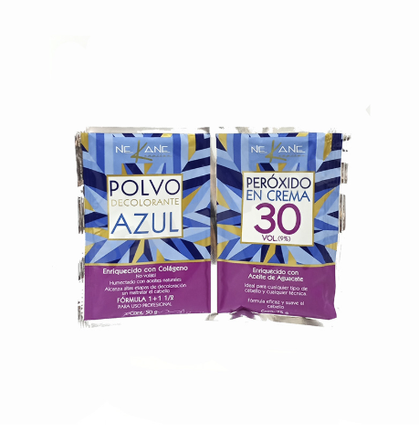 Polvo decolorante nekane azul 30v
