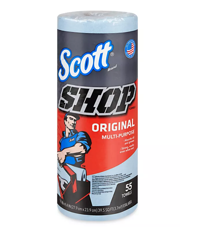 TOALLAS AZULES MULTIUSO  SCOTT SHOP ORIGINAL 55 TOALLAS