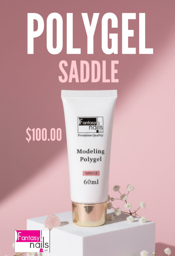 Modeling polygel saddle fantasy nails