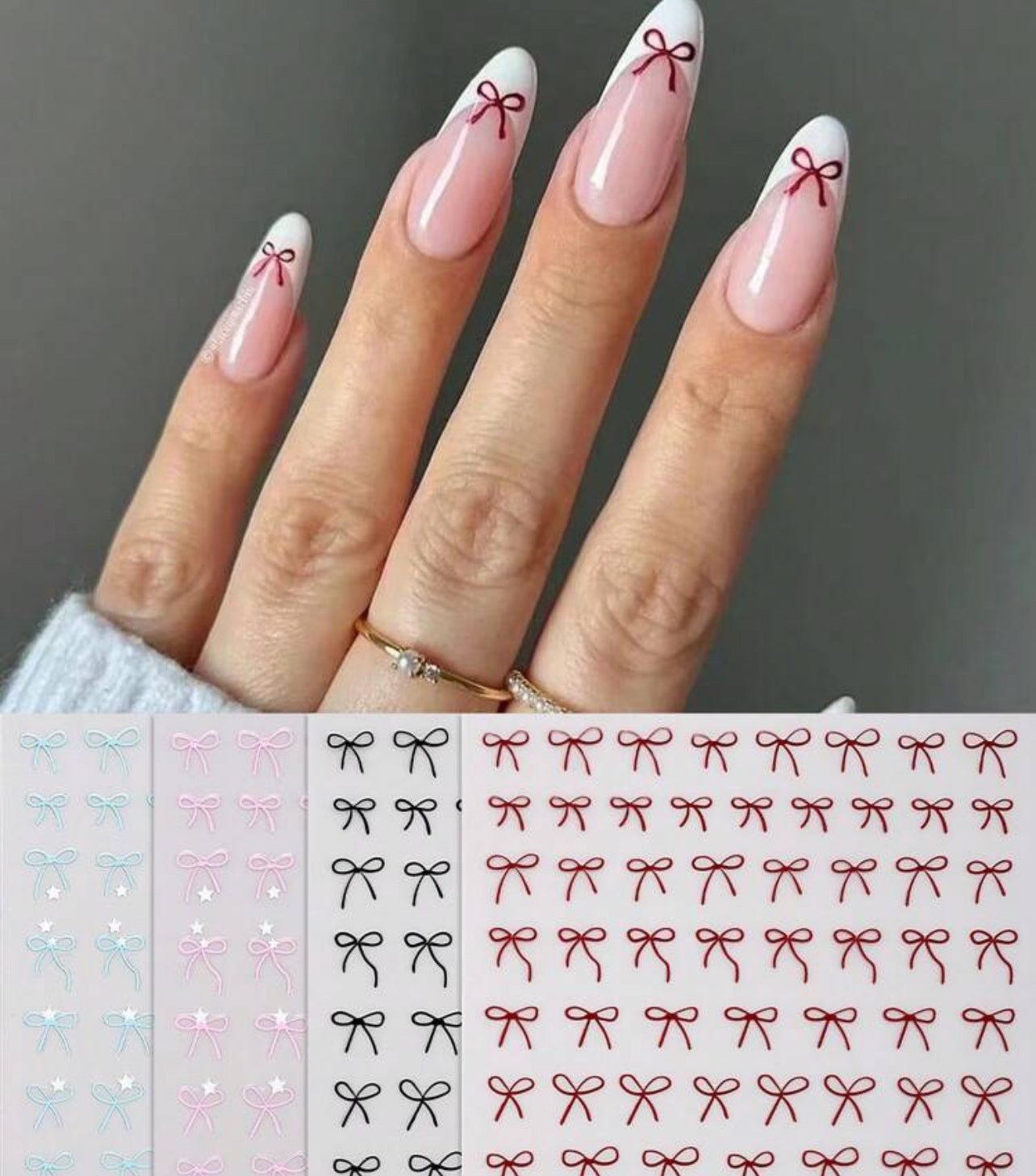 Deco stickers moños 4pzas