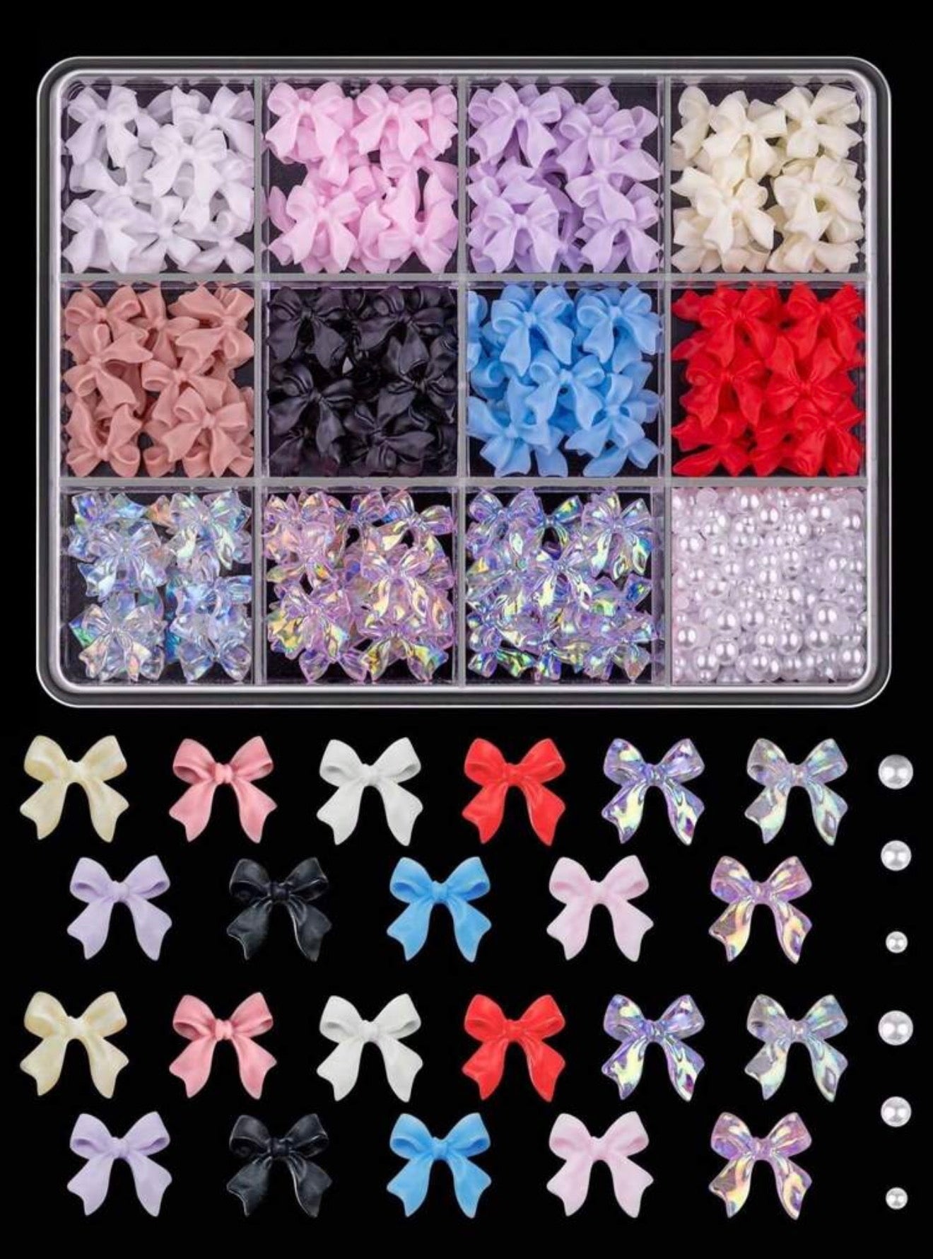 Kit de moños para uñas Multicolor