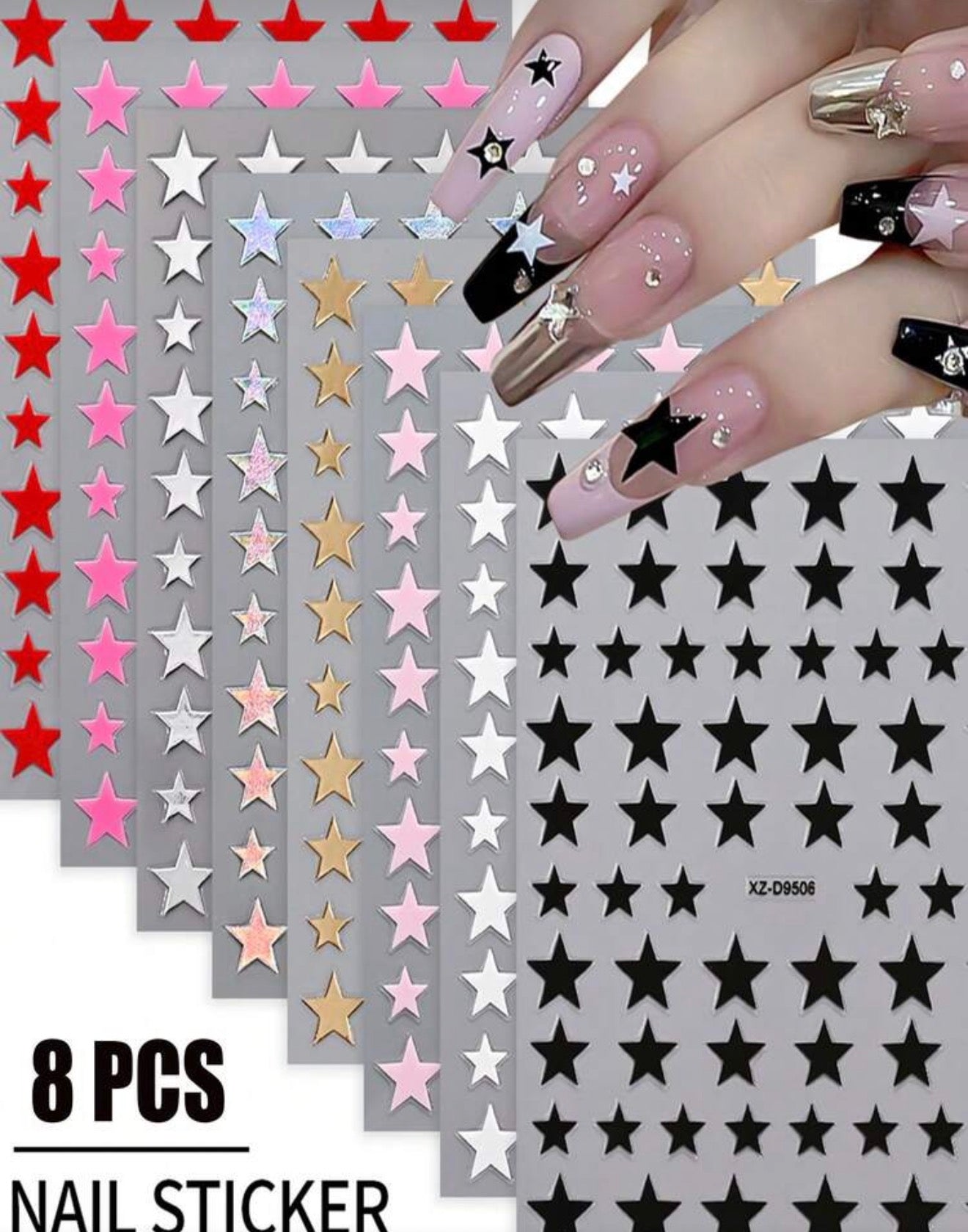 Stickers  estrella 8pcs