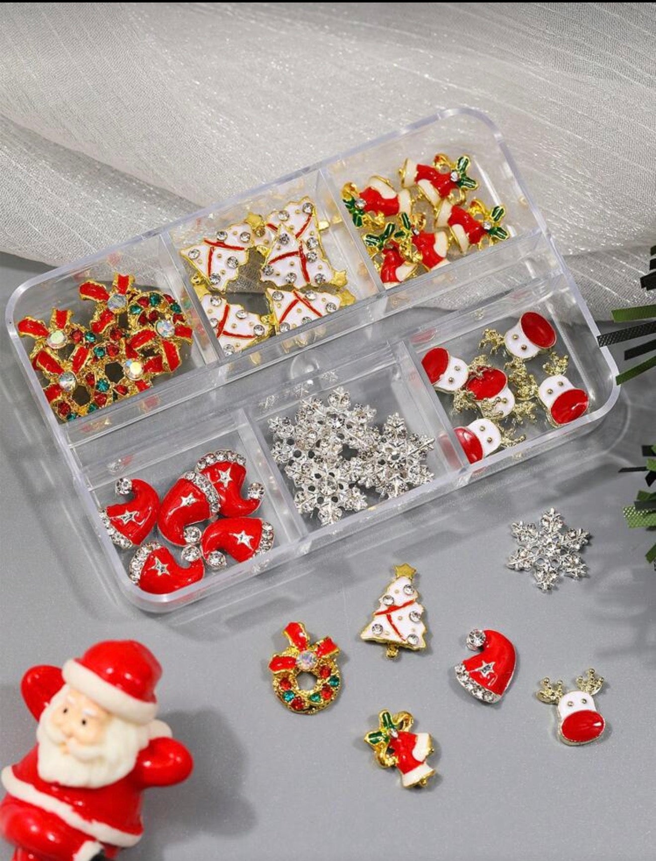 Caja dijes navideños colorido mix