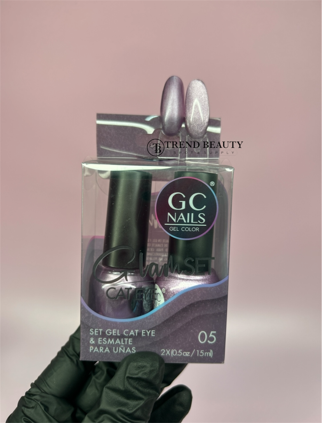 Gc nails 05 set gel cat eye y esmalte para uñas